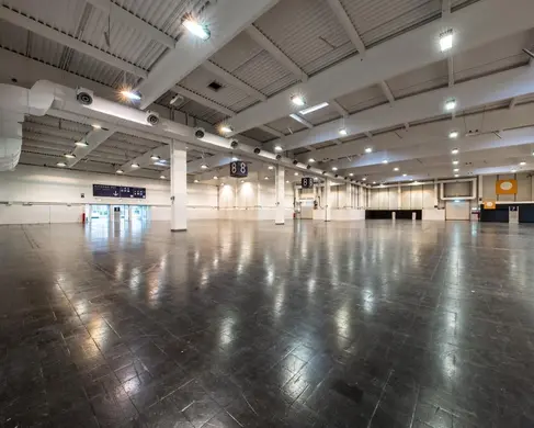 Die leere Halle 8 der MESSE ESSEN