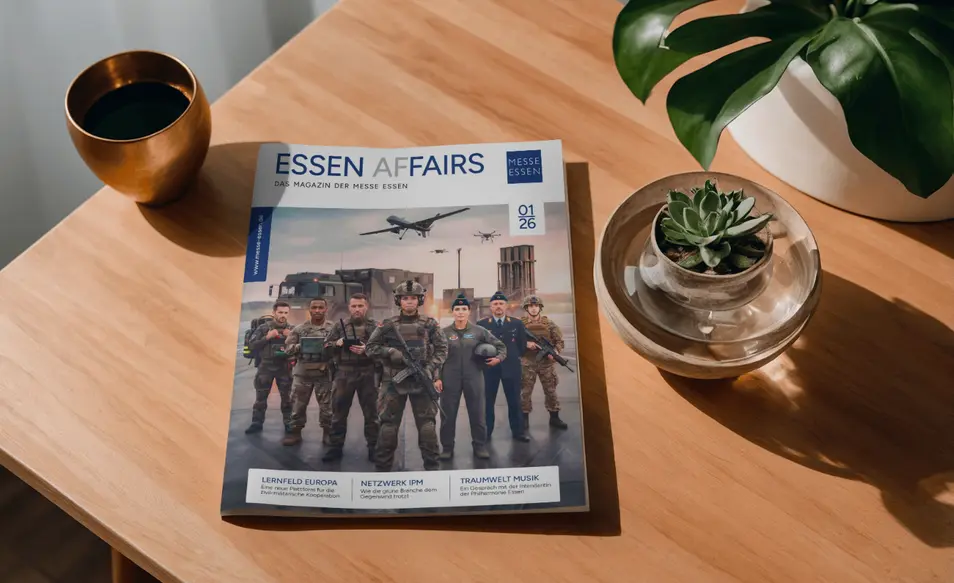 Deutsches Titelbild der ESSEN AFFAIRS Ausgabe 1 im Jahre 2026