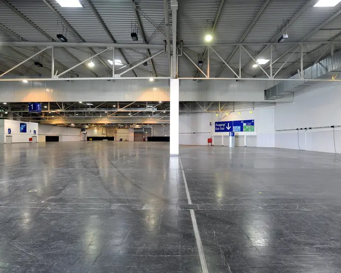 Die leere Halle 1 der MESSE ESSEN 