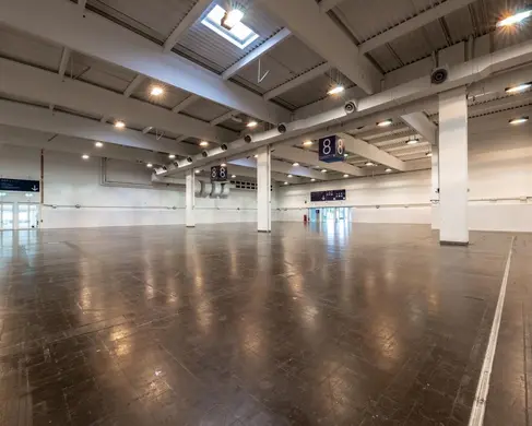 Die leere Halle 8 der MESSE ESSEN