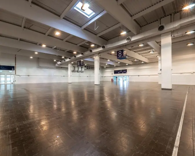 Die leere Halle 8 der MESSE ESSEN