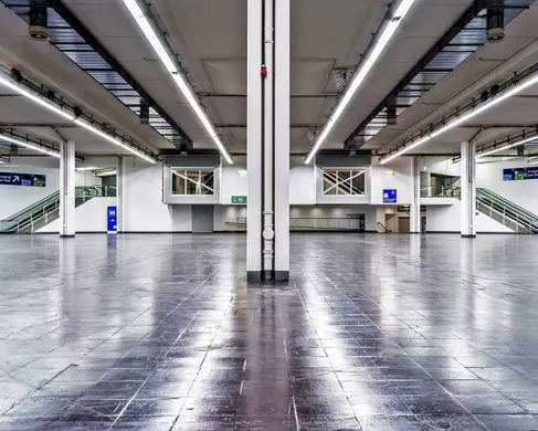 Die leere Halle 1A der MESSE ESSEN