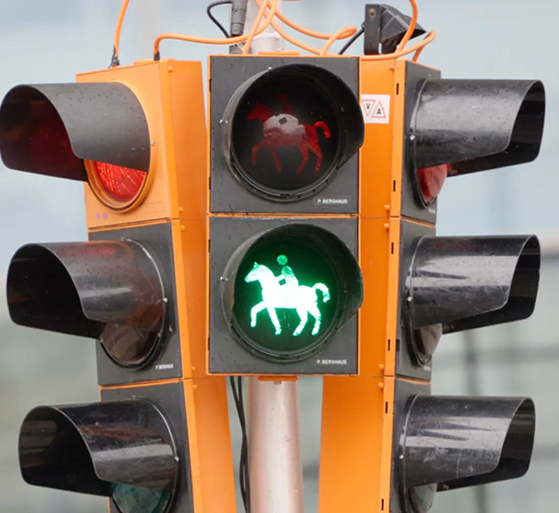 Bild von der Pferdeampel der EQUITANA