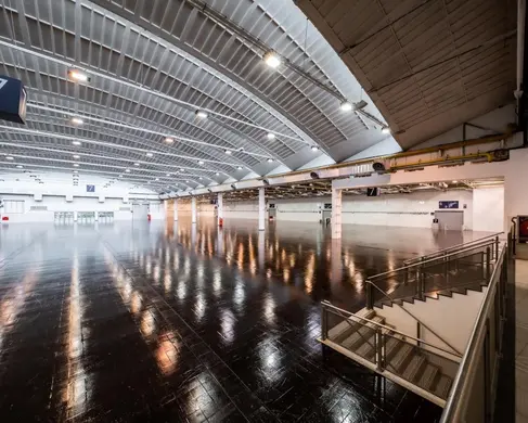 Die leere Halle 7 der MESSE ESSEN