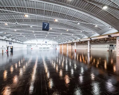 Die leere Halle 7 der MESSE ESSEN