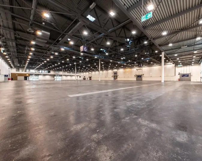 Die leere Halle 6 der MESSE ESSEN