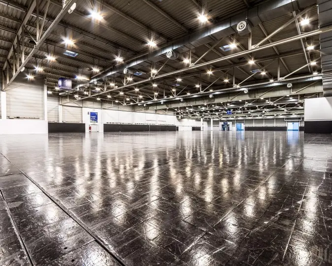 Die leere Halle 1 der MESSE ESSEN 