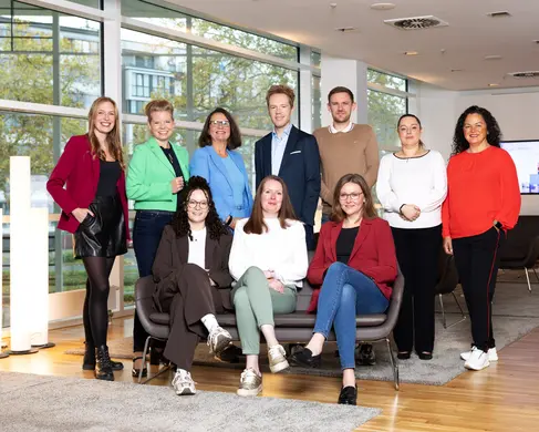 Gruppenfoto des Team Kommunikation der Messe Essen