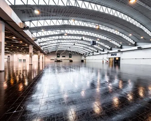 Die leere Halle 7 der MESSE ESSEN