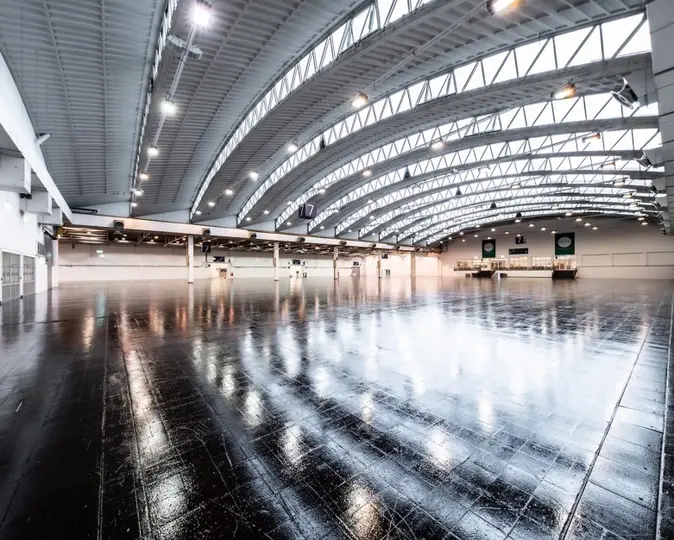 Die leere Halle 7 der MESSE ESSEN