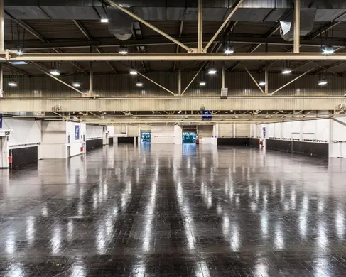 Die leere Halle 1 der MESSE ESSEN 
