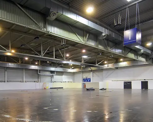 Die leere Halle 1 der MESSE ESSEN 