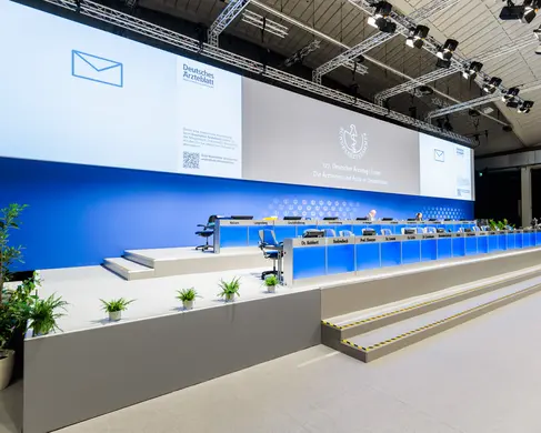 Bühne des Deutschen Ärztetag in der Messe Essen