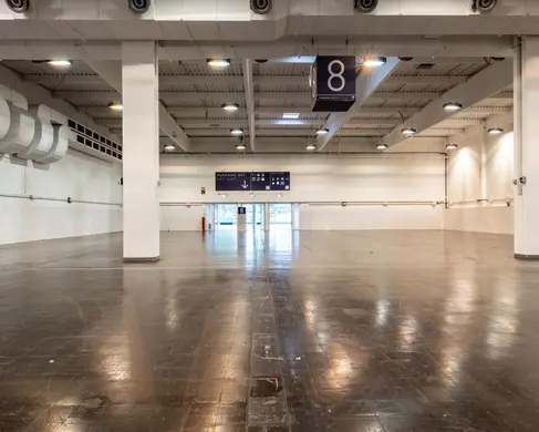 Die leere Halle 8 der MESSE ESSEN