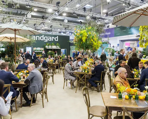 Die Halle 1 der MESSE ESSEN mit Besucherinnen und Besuchern während einer Messe