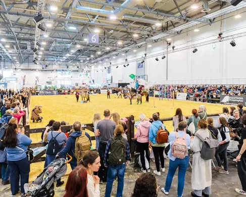 Die Halle 6 der MESSE ESSEN mit Besucherinnen und Besuchern während einer Veranstaltung