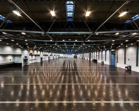 Die leere Halle 3 der MESSE ESSEN