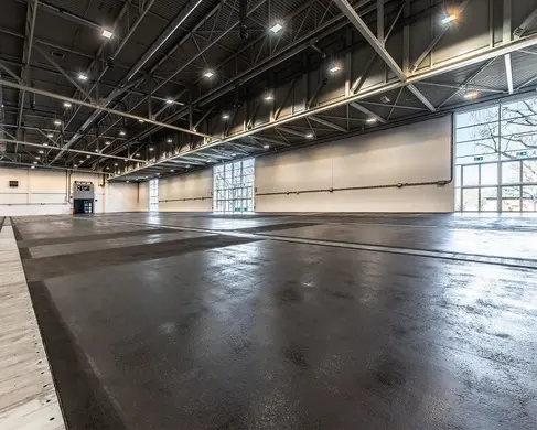 Die leere Halle 5 der MESSE ESSEN