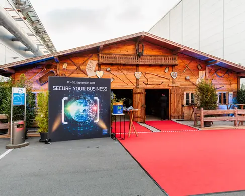 Das Freigelände der MESSE ESSEN während einer Messe