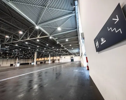 Die leere Halle 5 der MESSE ESSEN