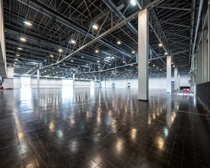 Die leere Halle 5 der MESSE ESSEN