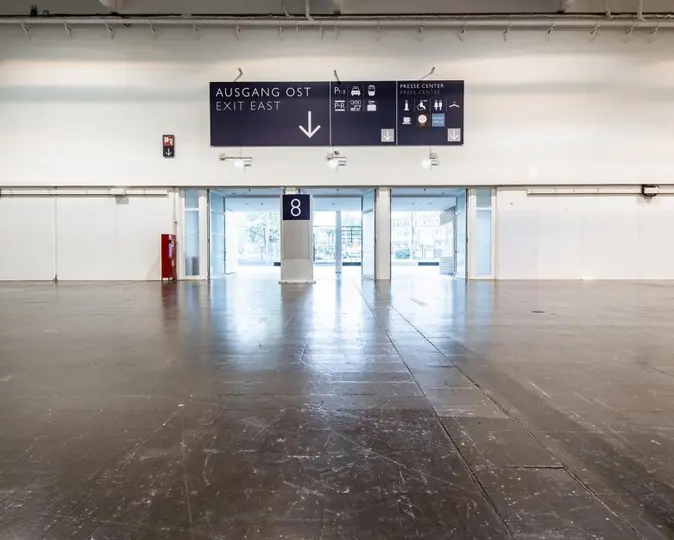 Die leere Halle 8 der MESSE ESSEN