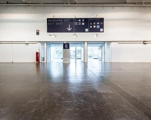 Die leere Halle 8 der MESSE ESSEN