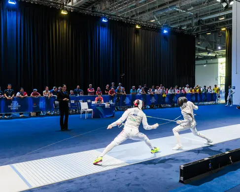 Fechten bei den FISU University Games in der MESSE ESSEN